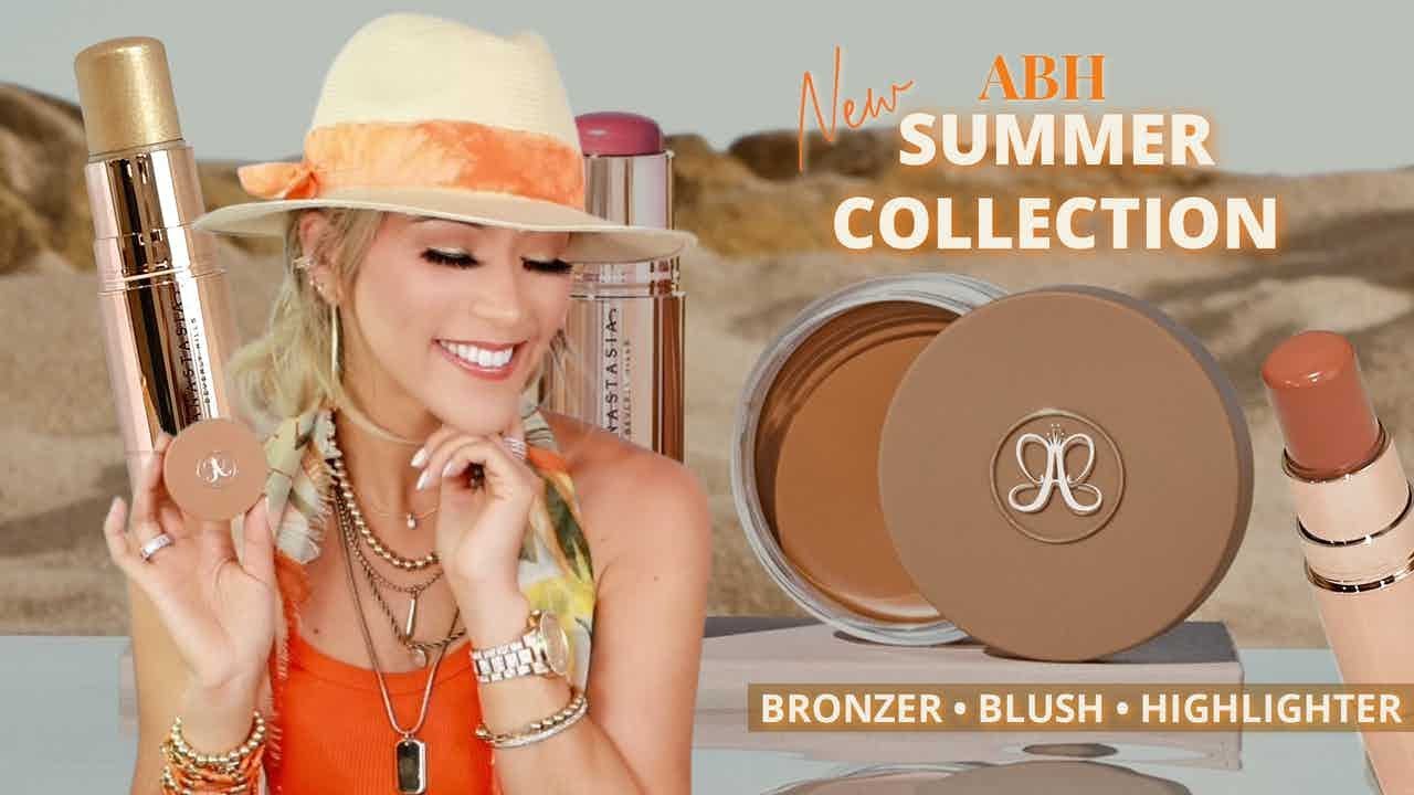 NEW! ANASTASIA BEVERLY HILLS CREAM BRONZER | ABH STICK BLUSH & HIGHLIGHTER | SUMMER GLOW MAKEUP LOOK