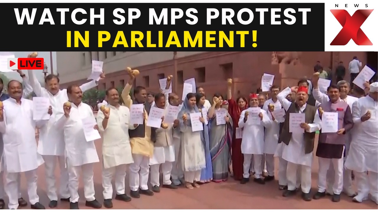 Parliament Protest LIVE | SP MPs Stage Walkout And Protest Over Falling Potato Prices