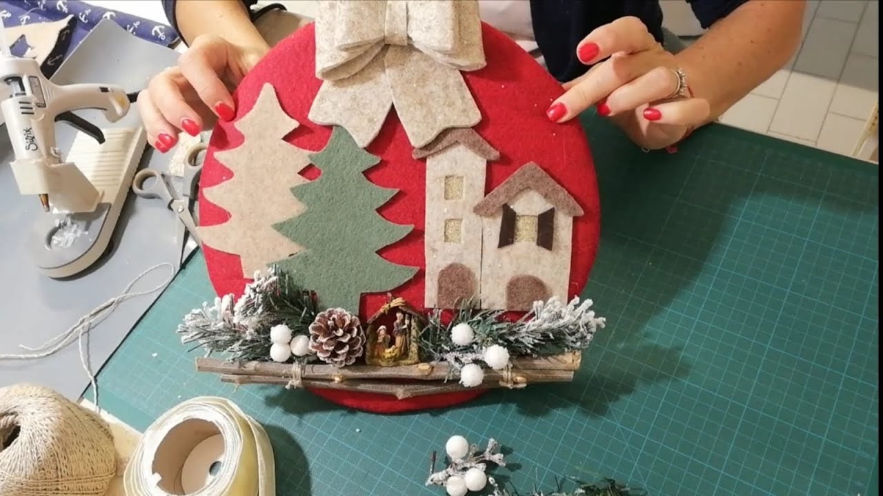 407🎀Paesaggio sul medaglione+ cartamodello GRATIS