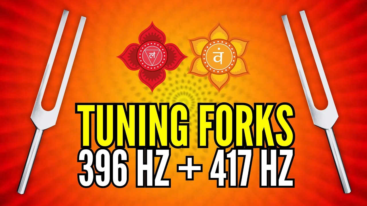 Heal Your Root & Sacral Chakras 🔴🟠 396 Hz + 417 Hz Tuning Forks