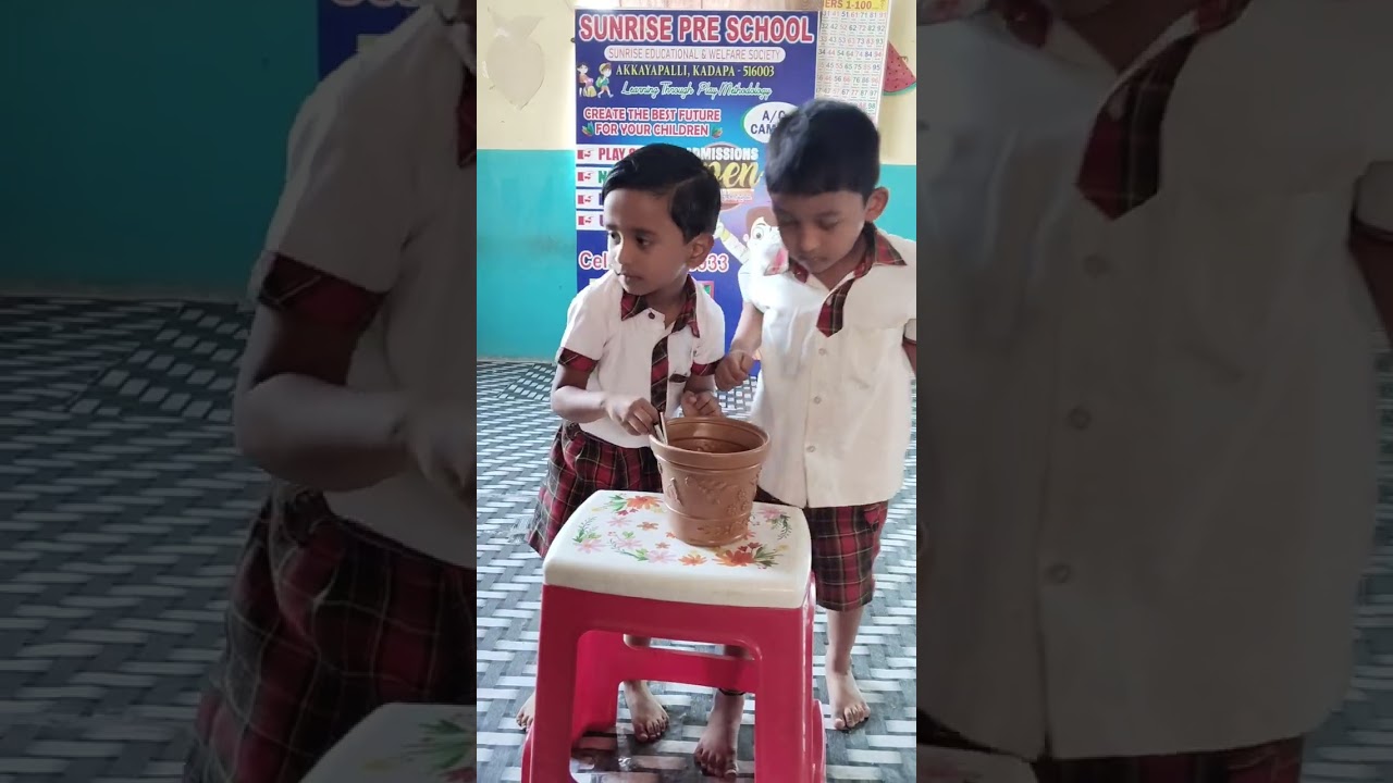 School kids pencil game activity