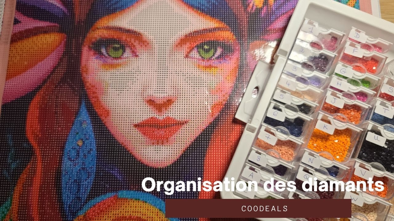 Organisation des diamants et préparation du diamond painting de Coodeals