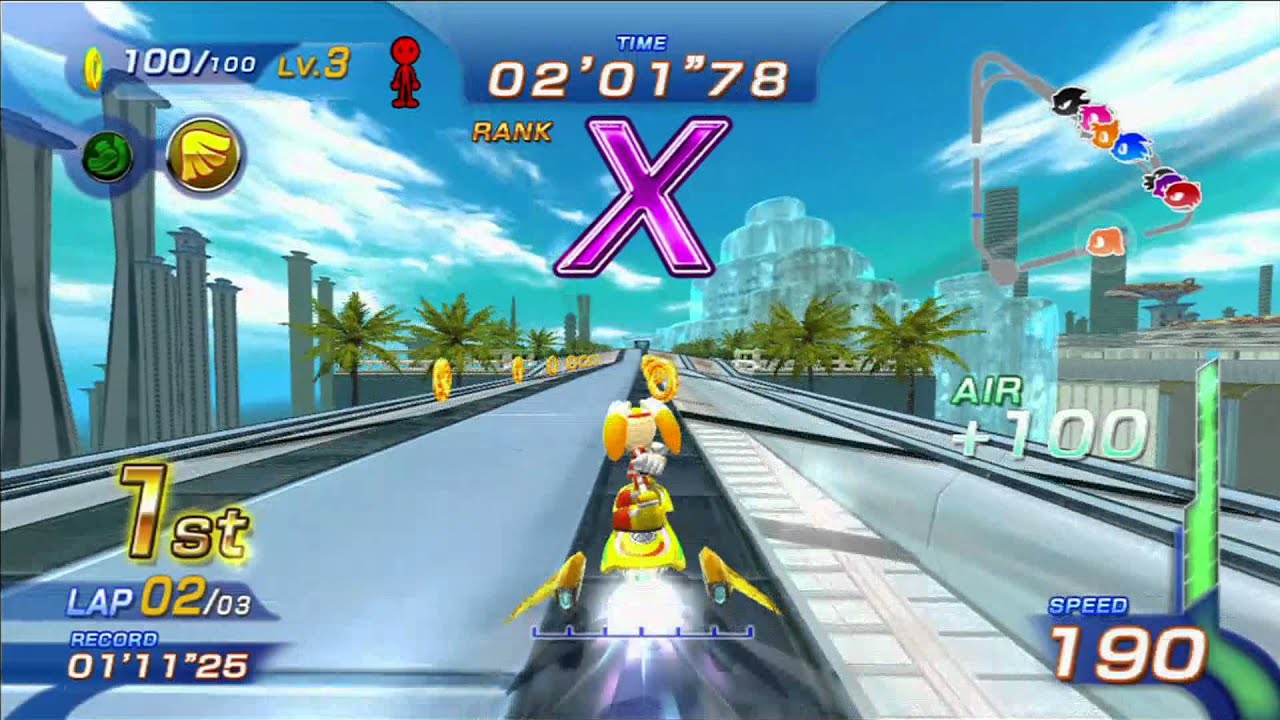 Sonic Free Riders: Dolphin Resort (Standard / Free Race) [1080 HD]