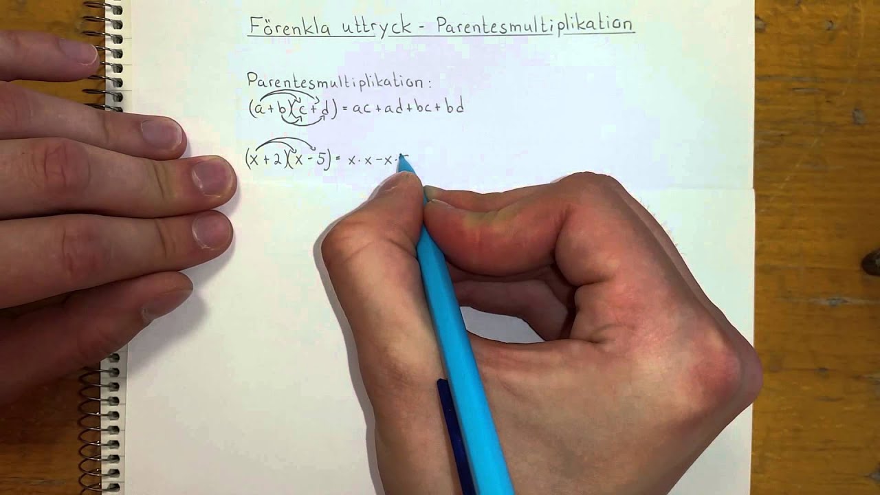 Ma2a Förenkla uttryck - Parentesmultiplikation