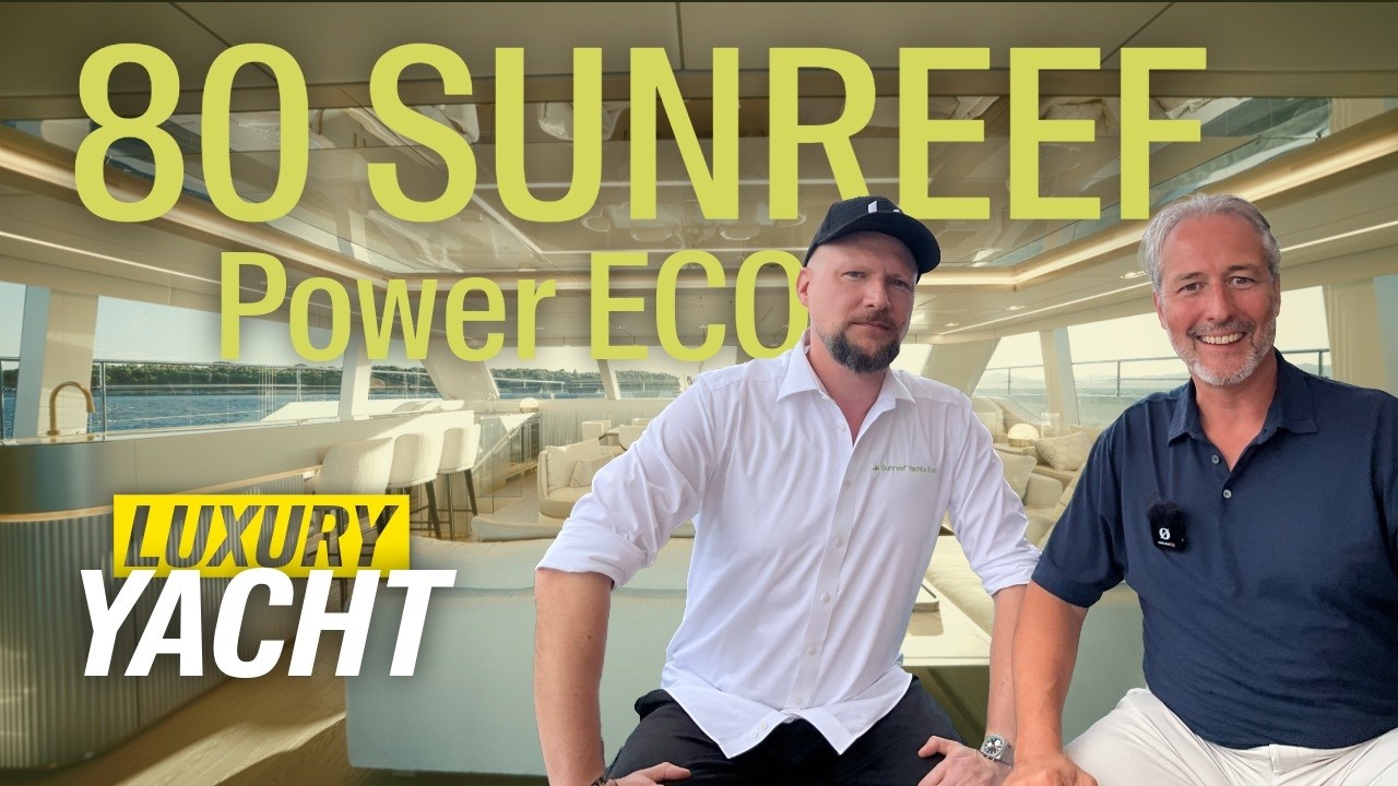 80 SUNREEF Power ECO Full INTERVIEW: Sustainable SUPERYACHT #miami #boating #sustainability #luxury