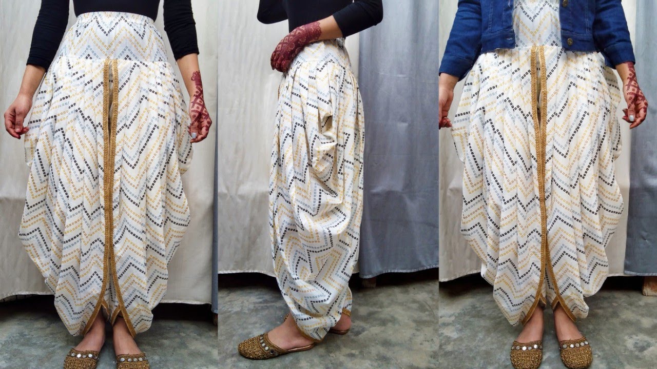 Tulip Salwar Cutting & Stitching Easy Method/Salwar Cutting For Beginners/Tulip Pant DIY/Dhoti Pant