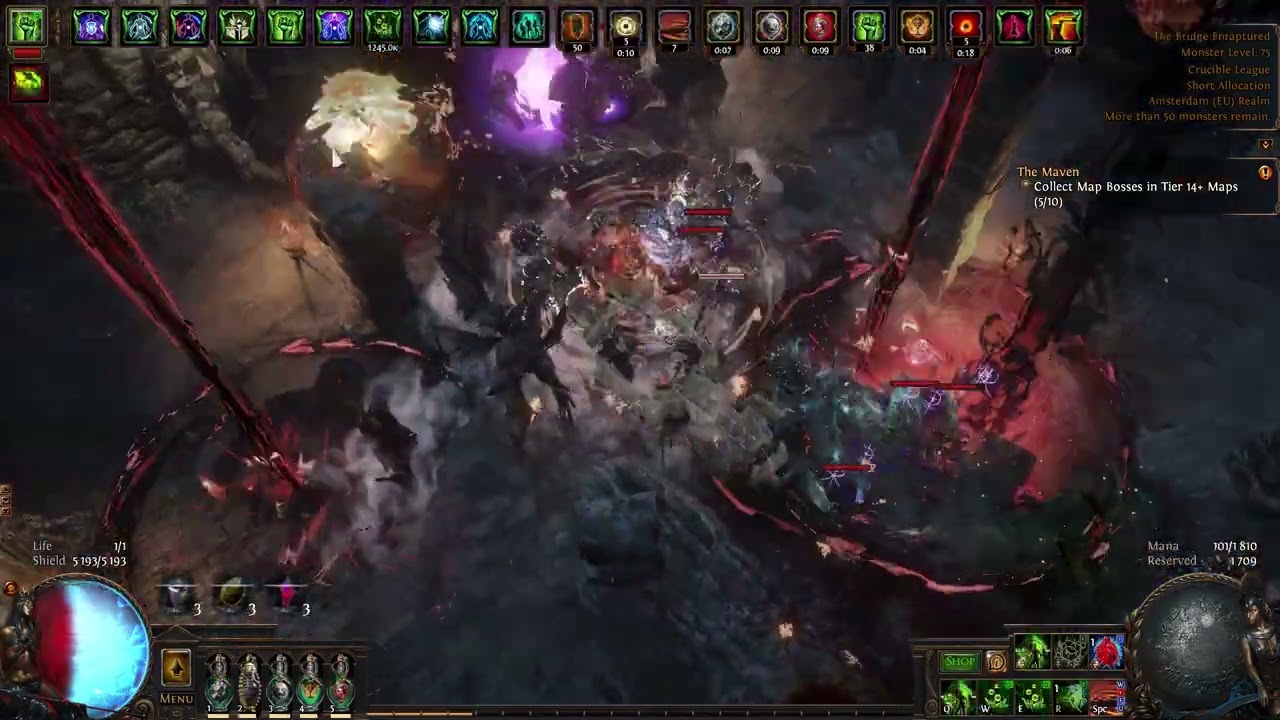 Deathless simulacrum farming Poe Crucible league