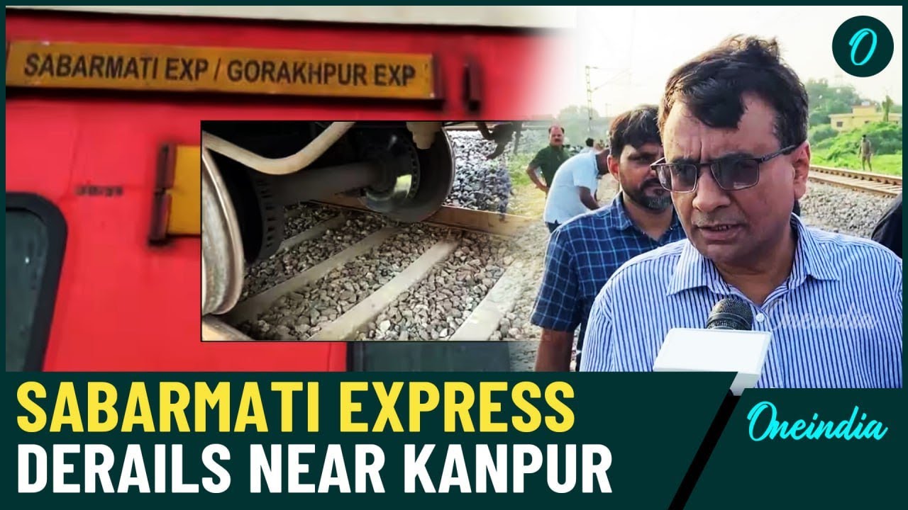 Sabarmati Express Train Derails Near Kanpur: Boulder Behind Incident, 20 Coaches Affected | WATCH