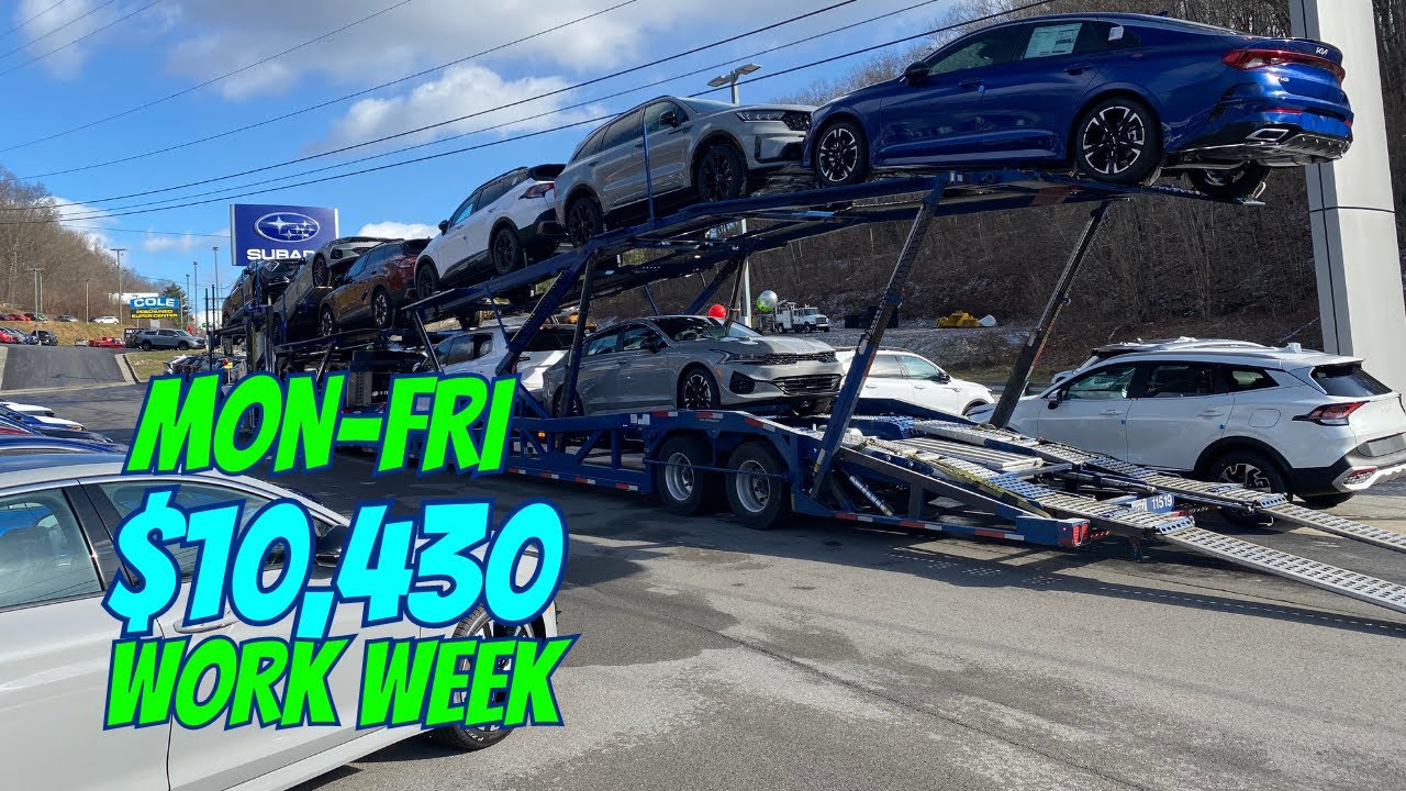 What a full week of car hauling looks like. #carcarrier #carhauler #truckdriving #truckingbusiness