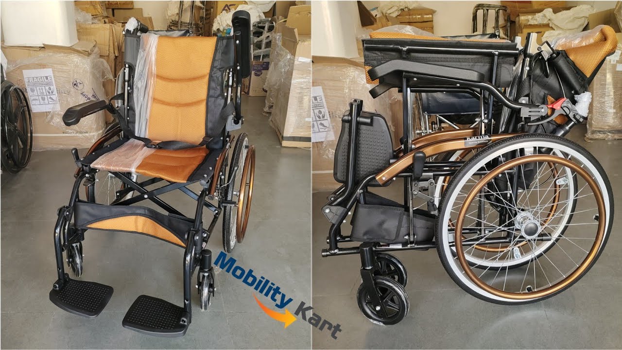 Karma Ryder 13 | Flip-Up Armrest & Footrest | Aluminium Manual Wheelchair | @mobilitykartindia