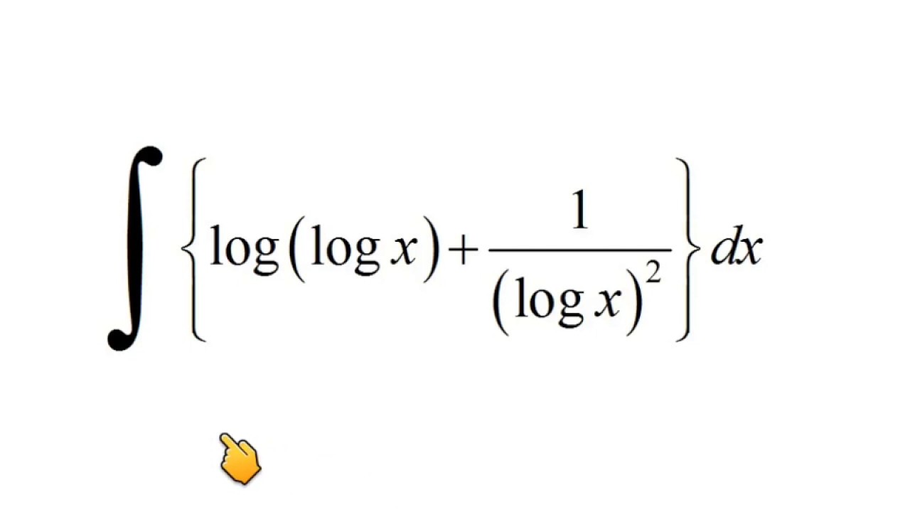 Integral  log(log) x – 1/( log x)^ 2 solution.Important question for class12th CBSE & ISC, IIT JEE.