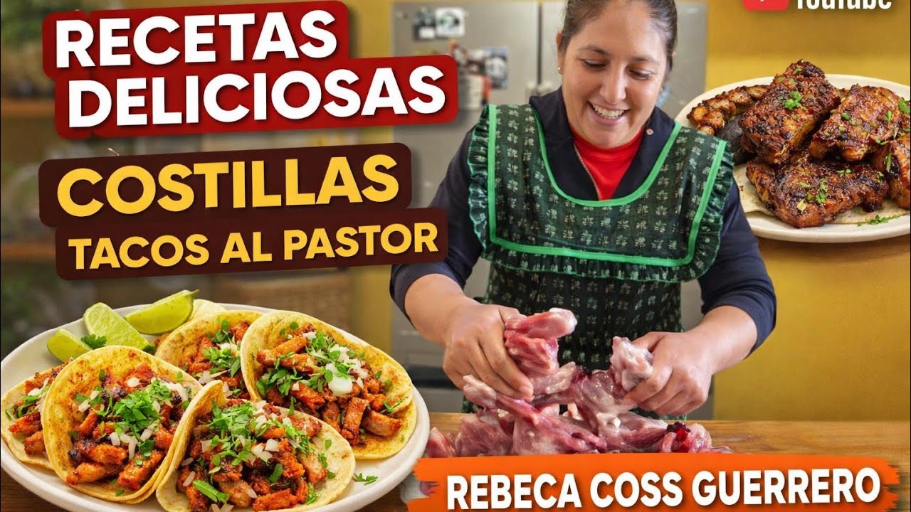 Recetas deliciosas, costillas, tacos alpastor_Rebeca Coss Guerrero 
