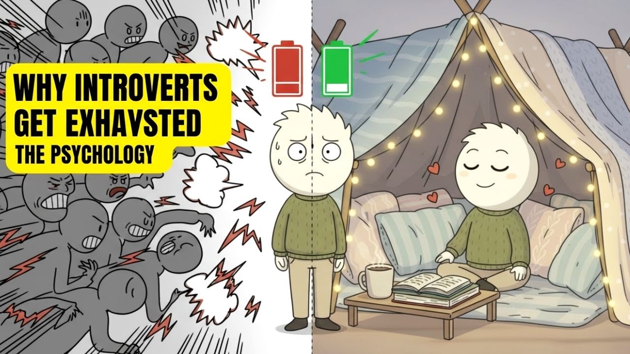 The Psychology of INTROVERTS: Why Introverts Get Exhausted by People.