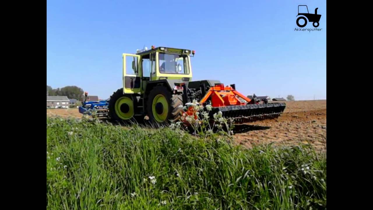 Mercedes Benz MB Trac 1600 Turbo Zaaiklaar maken/Seedbed Preparation