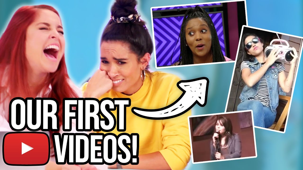 Reacting To Our First YouTube Videos [Clevver, Singing, & Comedy - Embarrassing!]
