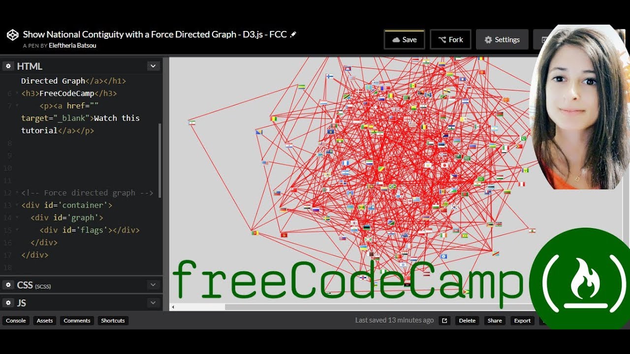 Visualize Data with a Force Directed Graph - D3.js - FreeCodeCamp