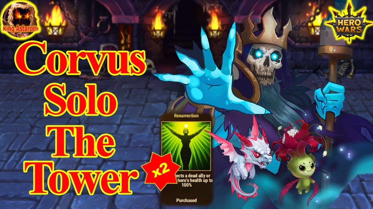 hero wars | Corvus solo the tower (feat Oliver and Albos!)
