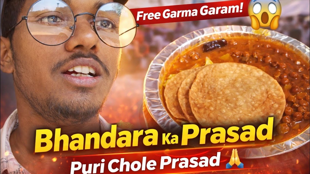 Bhandara Ka Prasad 🙏 | Garma Garam Puri Chole Bhandara Vlog