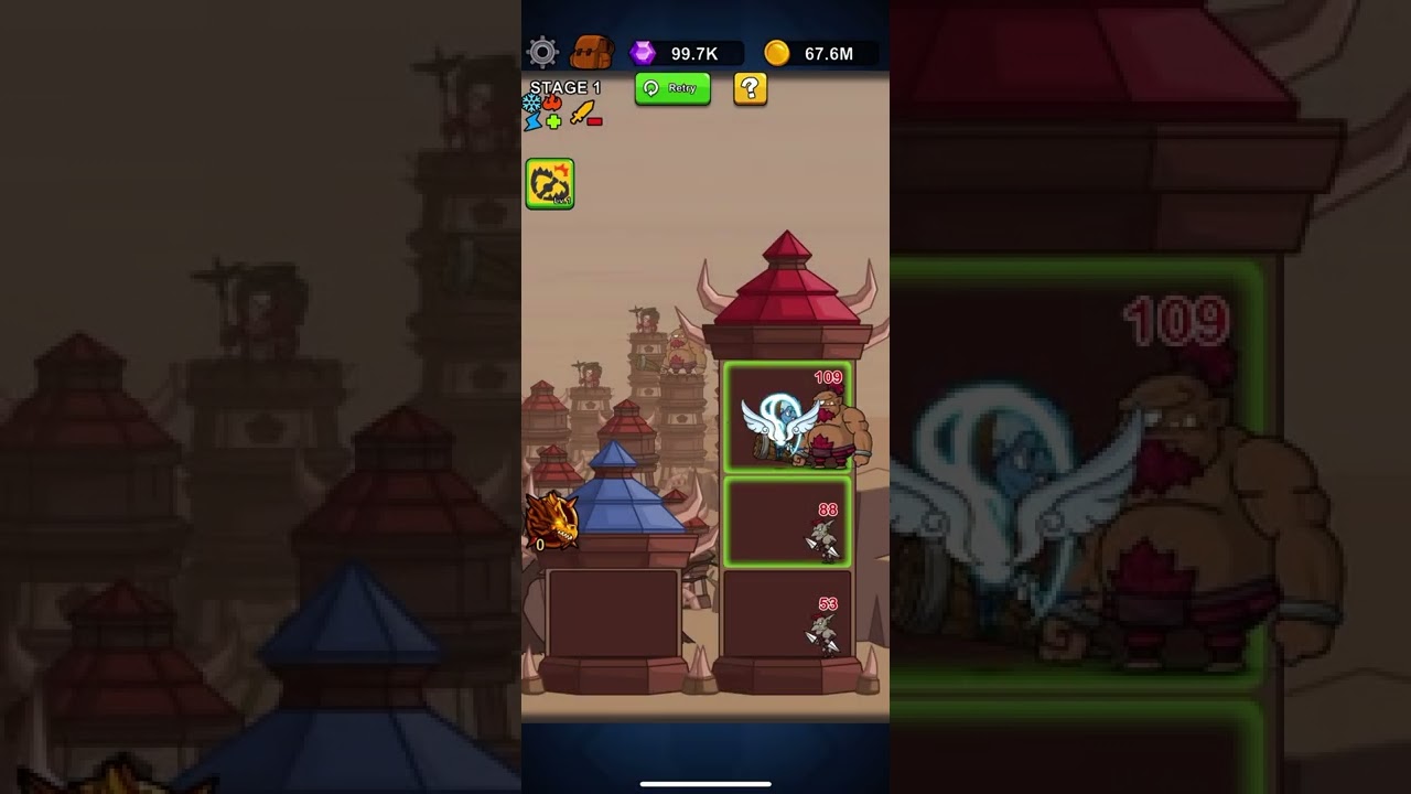 Hero Castle Wars, 5-1 Tower, with &ldquo;Trap&rdquo; skill