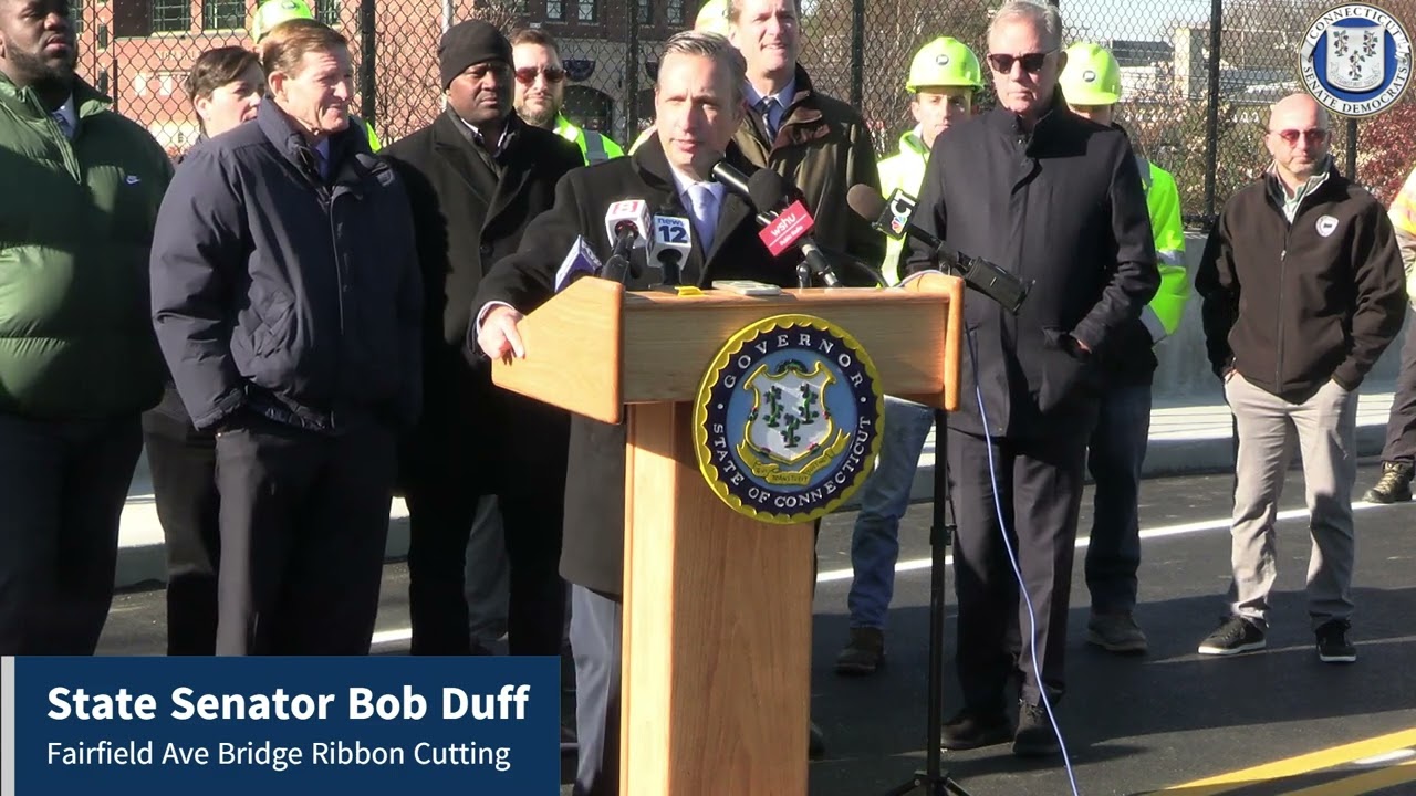 Sen. Duff celebrates re-opening of the Fairfield Ave Bridge