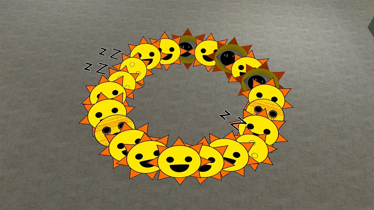 Sprunki Mr Sun Circle wants their baby back