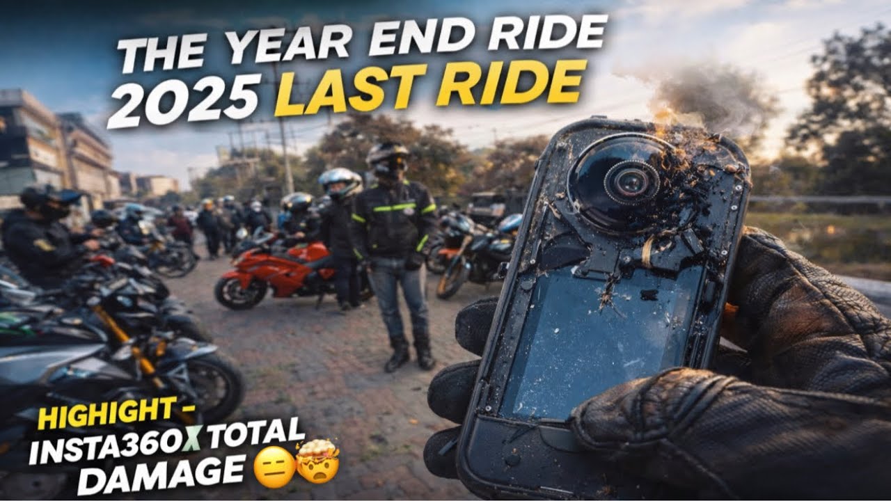 THE YEAR END RIDE 2025 | LAST RIDE OF THE YEAR 🚀💯| INSTA360 X3 TOTAL DAMAGE🤯😢