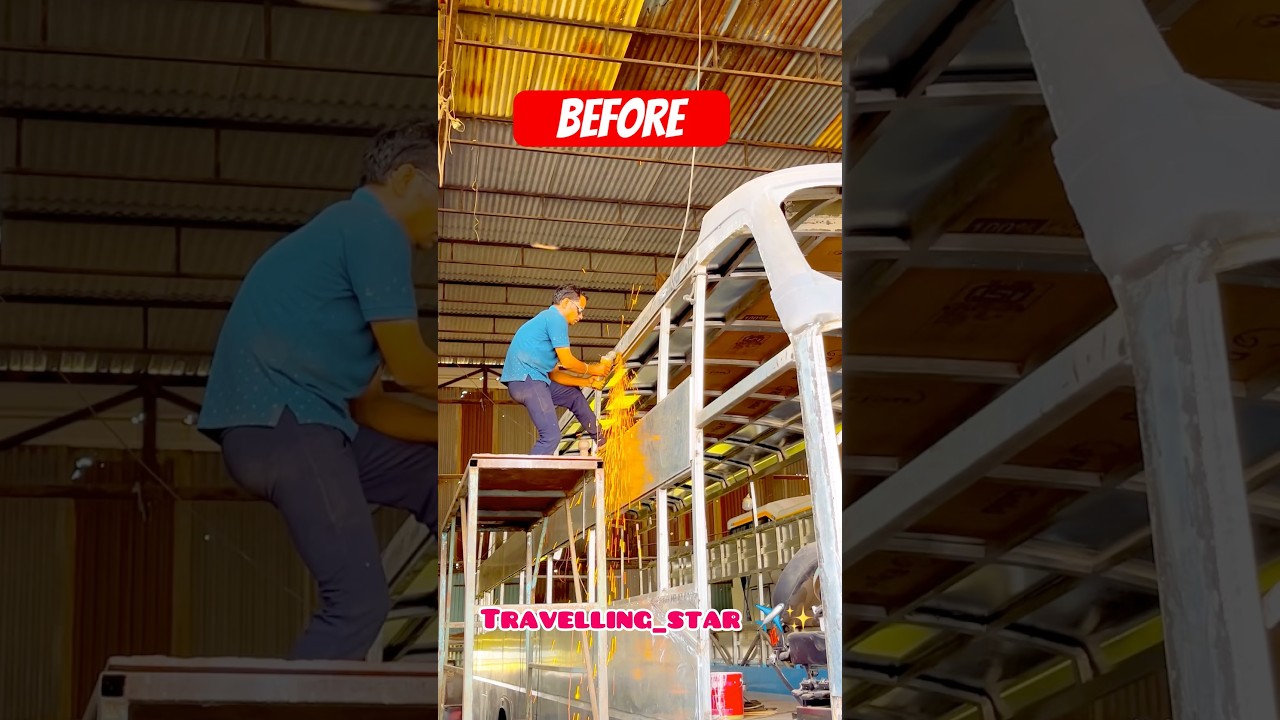 Bhumi Travels Syndicate Luxurious bus ✨&hearts;️ ll Luxurious Bus Making Process #Shorts #viral #Luxurybus