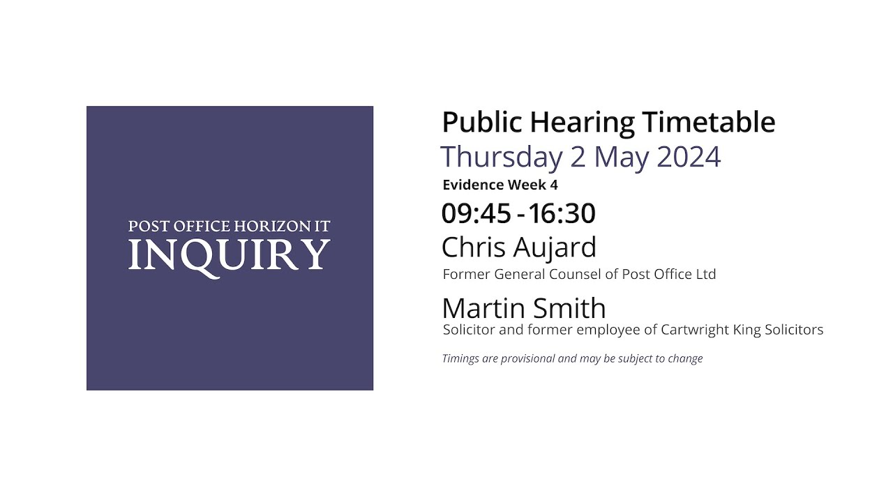 Martin Smith - Day 131 PM (02 May 2024) - Post Office Horizon IT Inquiry