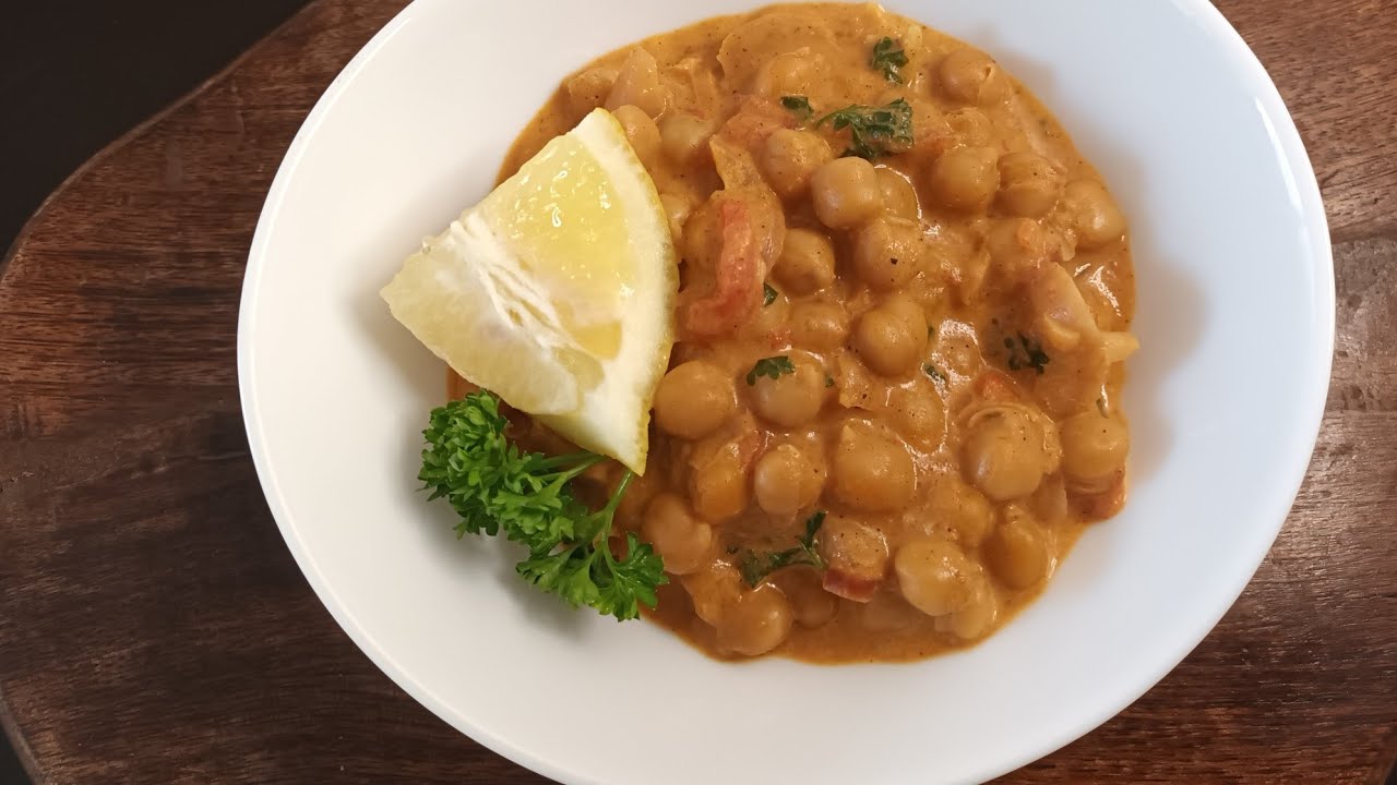Le curry de pois chiches au lait de coco ( Protéines végétales)