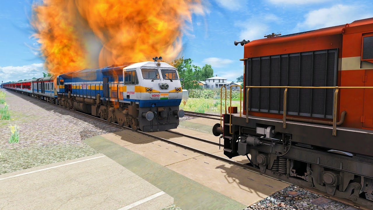 Train Engine Accidently catches Fire Rescue by WDG 3A - Train Simulator