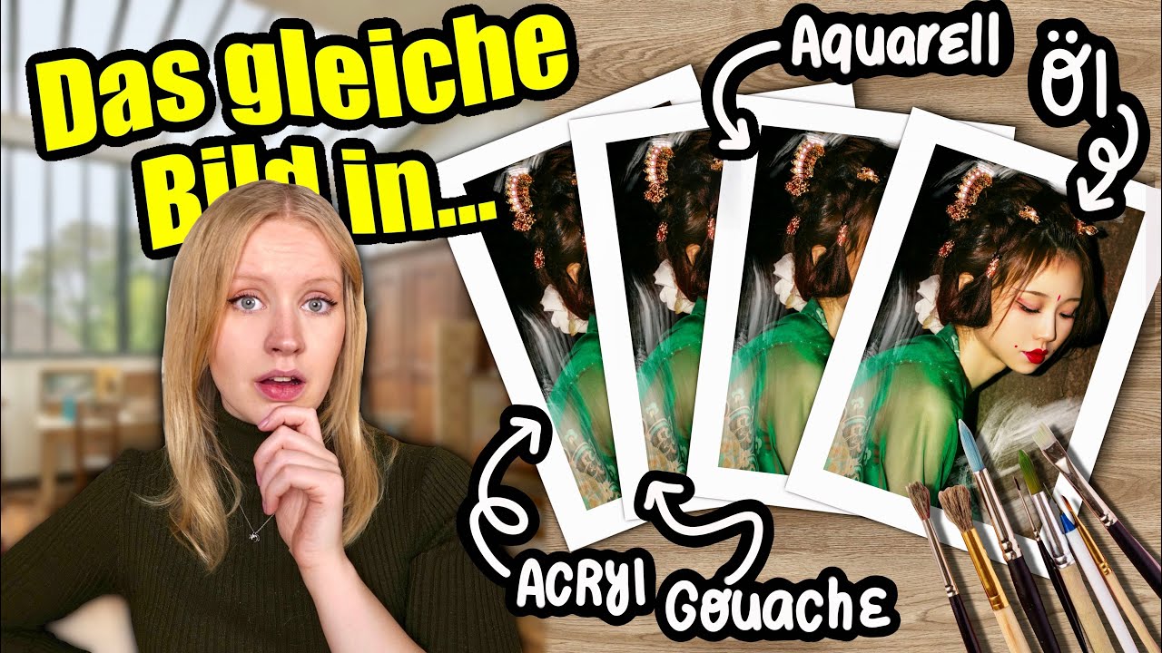 Was ist der unterschied zwischen Öl, Acryl, Gouache & Aquarell? | Der Direkte Vergleich!