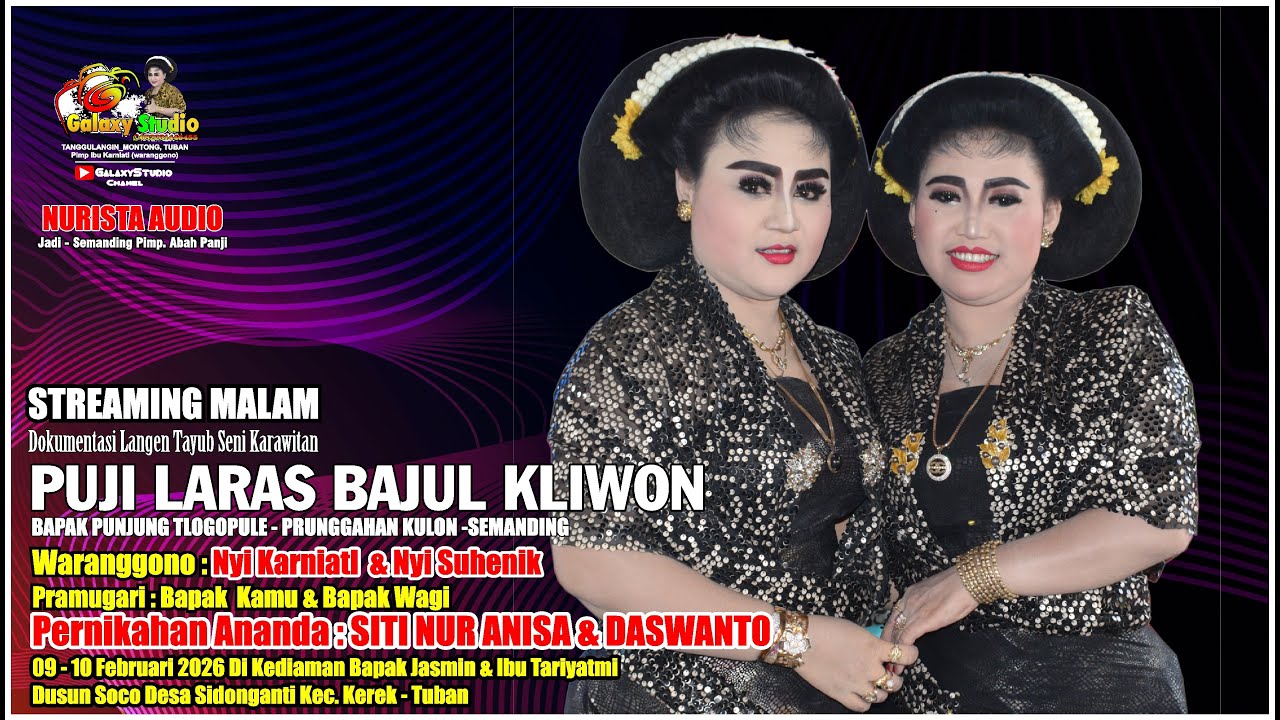 LIVE MALAM TAYUB SOCO SIDONGANTI NYIKARNIATI & NYI MURSIATI PUJI LARAS BAJULKLIWON
