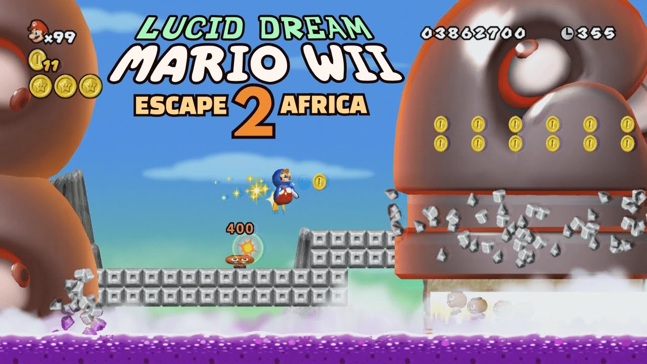 Lucid Dream MARIO WII Escape 2 Africa #23 Walkthrough 100%