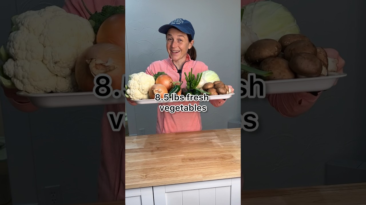 Testing how much water is removed when vegetables are dehydrated! #mealprep #dehydrating