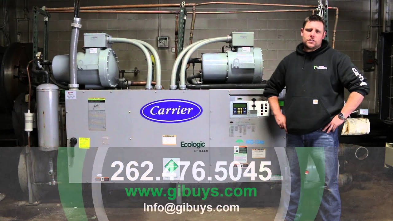 Green Industrial - 170 TON LIQUID COOLED CHILLER CARRIER 30HXC171RZ-600 R134A WATER COOLED SCREW