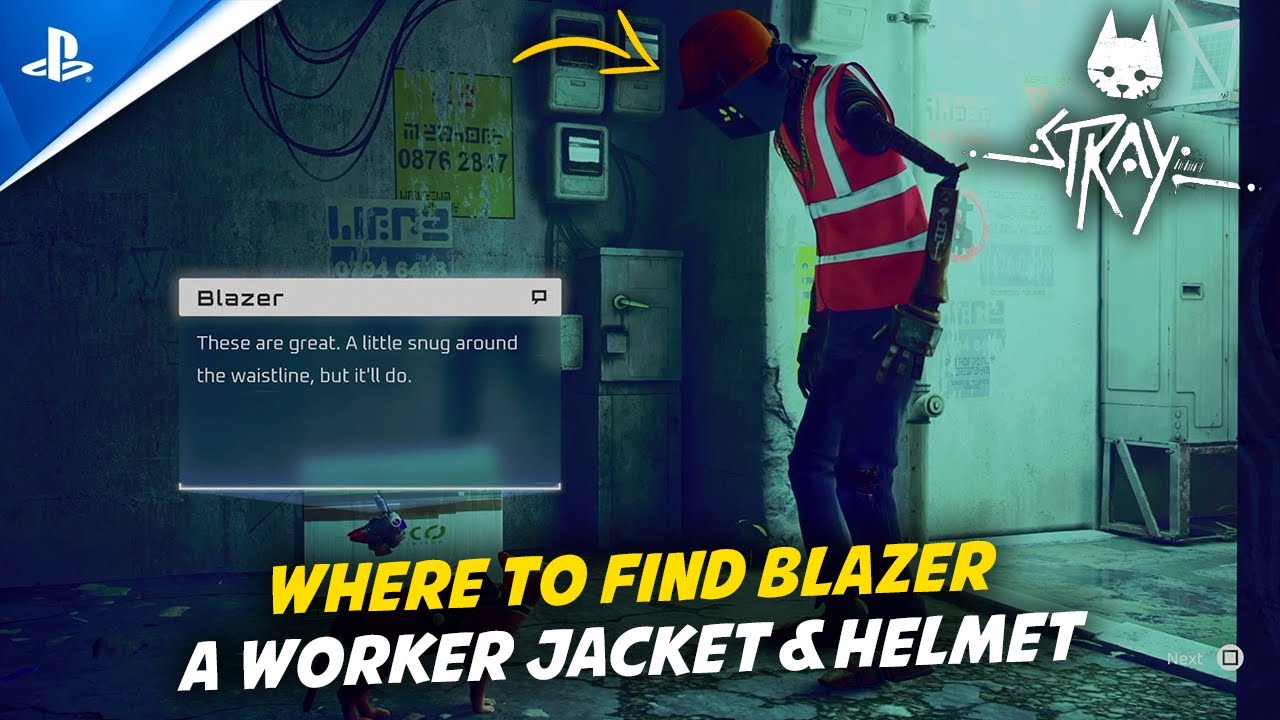 STRAY - PS5 | The MidTown - How To Get a Worker Jacket & a Worker Helmet For Blazer