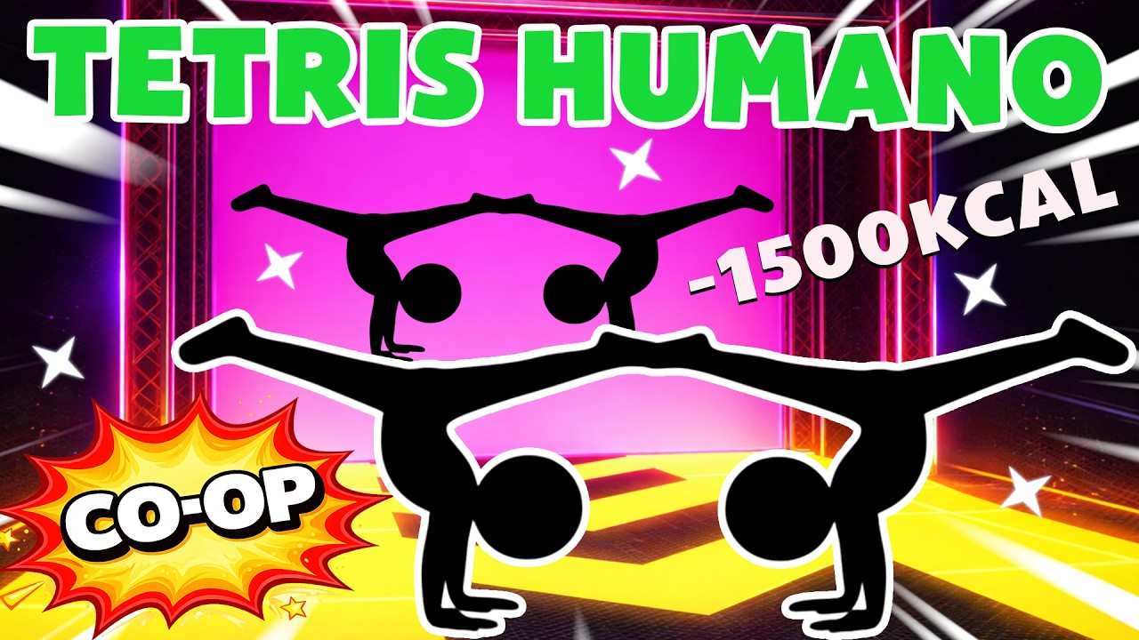 🔥 HUMAN TETRIS CO-OP 🔥 New | Immersive Interactive Warm Up | Desafio Visual R&aacute;pido | VIRAL GAME