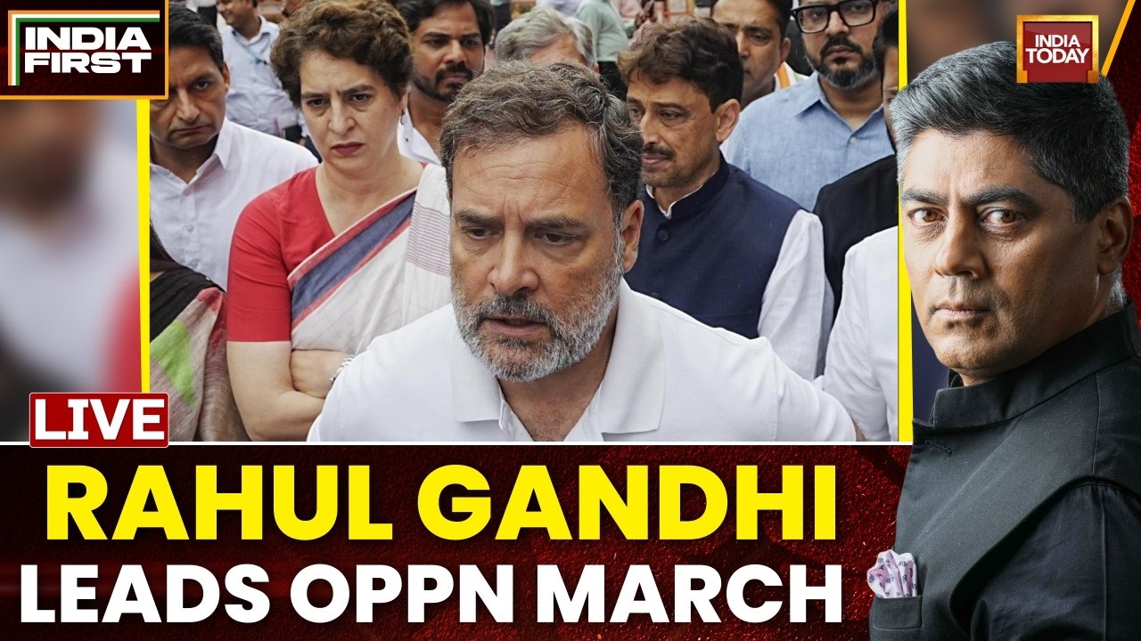 LIVE: Rahul Gandhi Leads Opposition Protest March To Gandhi Smriti | NEET Paper Leak Protest