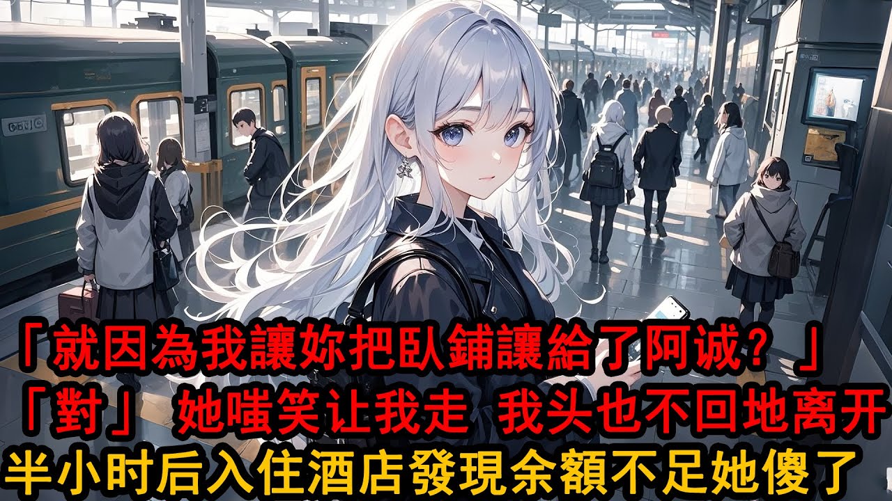 火車到站，我和柳如烟提了分手。她無奈笑了「就因為我讓妳把臥鋪讓給了阿诚？」「對」她嘆口氣 轉頭就去給他提箱子，我头也不回地离开，停掉她的所有，入住酒店發現余額不足她傻了