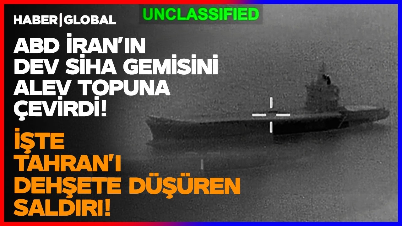 İŞTE O ANLAR! TAHRAN DEHŞETE DÜŞTÜ! Trump İran'ın Dev SİHA Gemisini Vurdu!