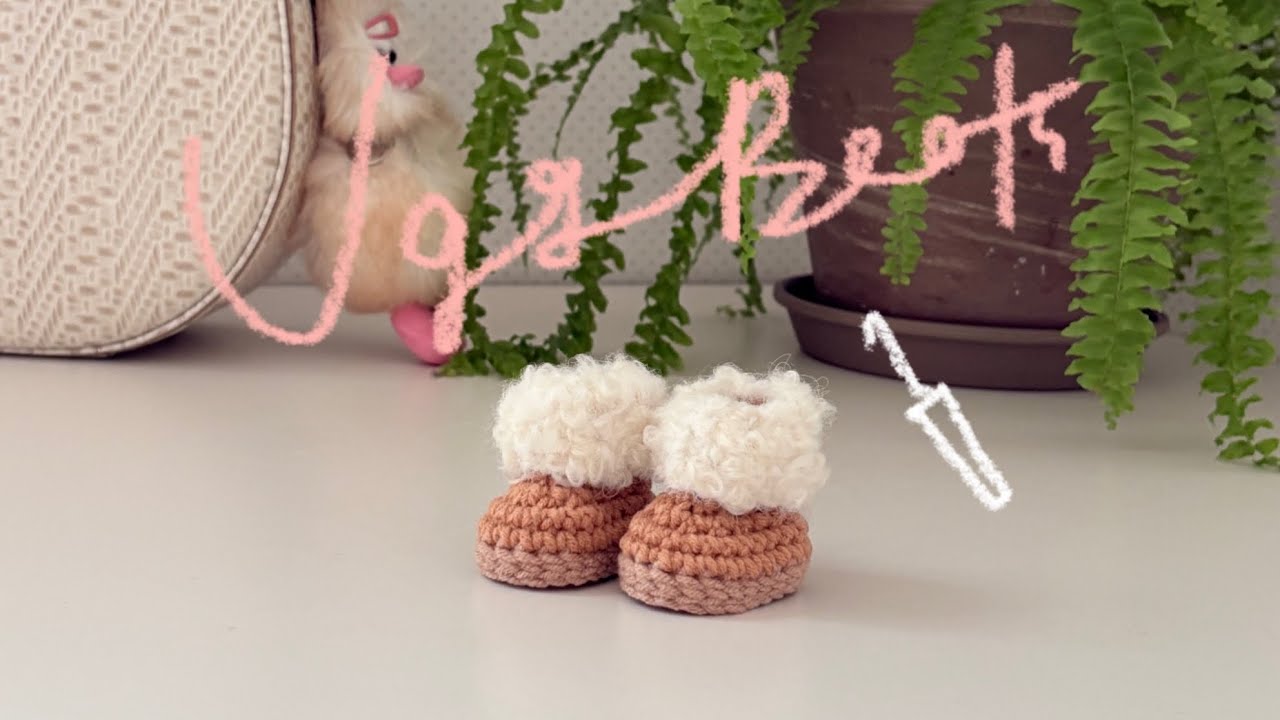 코바늘 어그부츠 뜨개 키링 뜨기 [초보를 위한 상세한 설명] / how to crochet ugg boots keyring