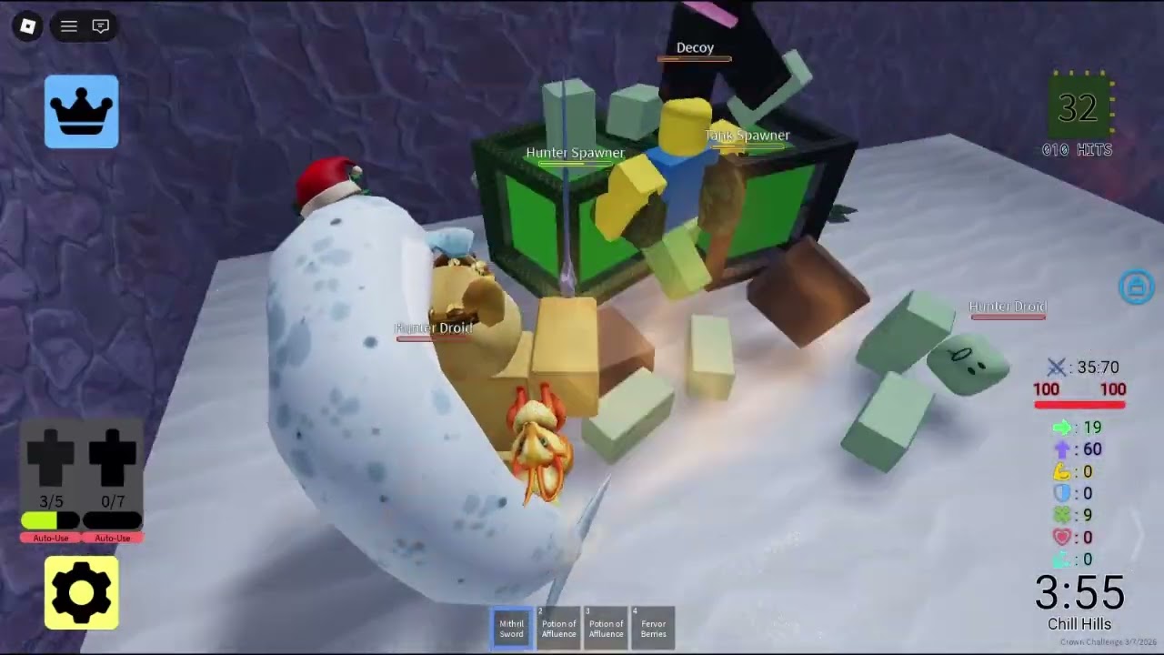 crown challenge 3/7/2026 randomly generate droids