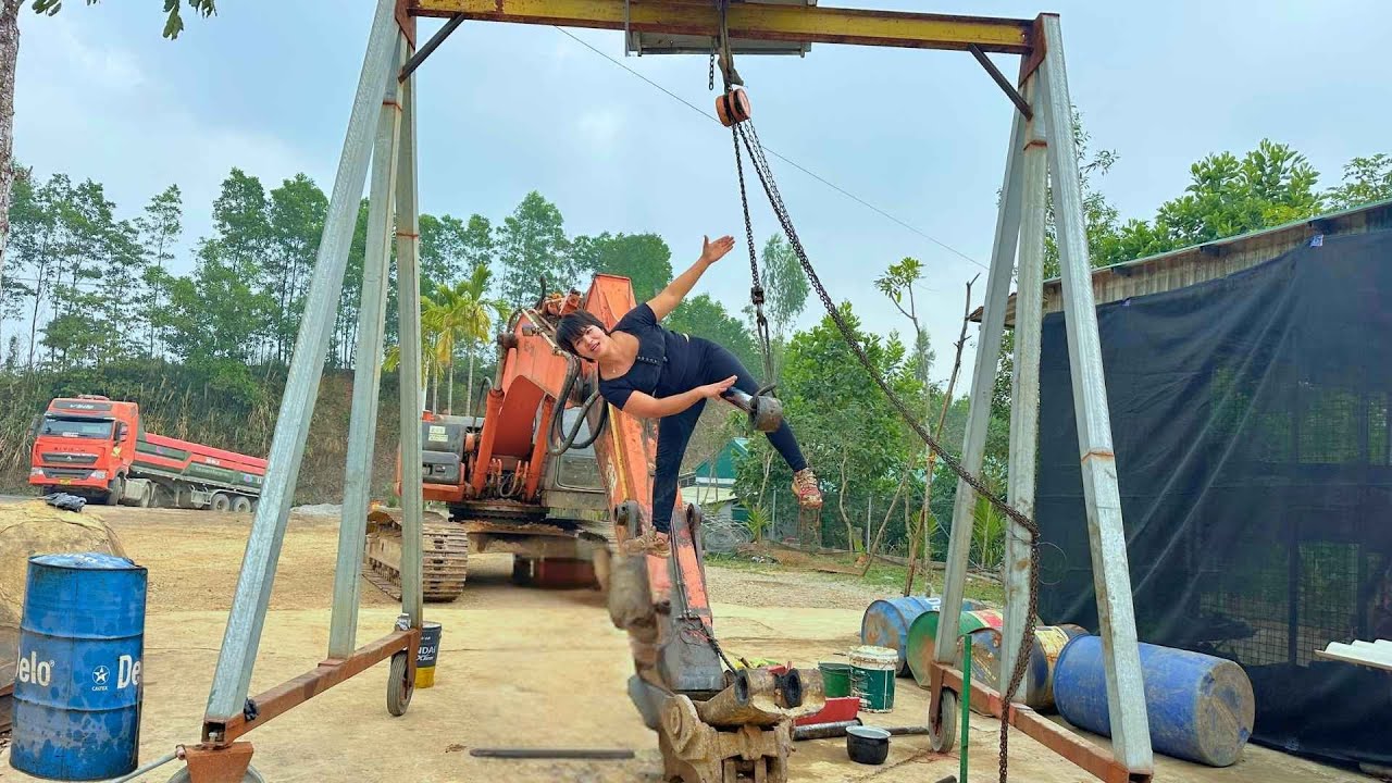 Series: The girl who repairs excavators at the workshop with tough jobs. Episode 1
