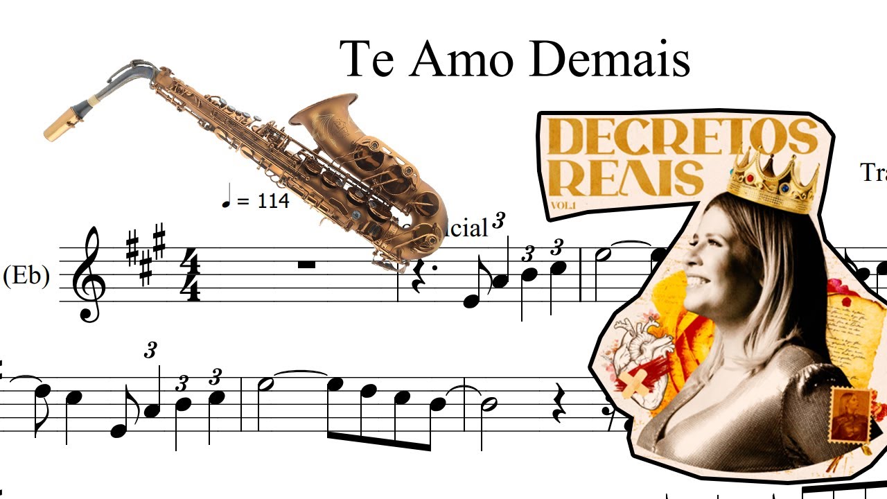 Partitura Te Amo Demais (Marília Mendonça) Sax Alto