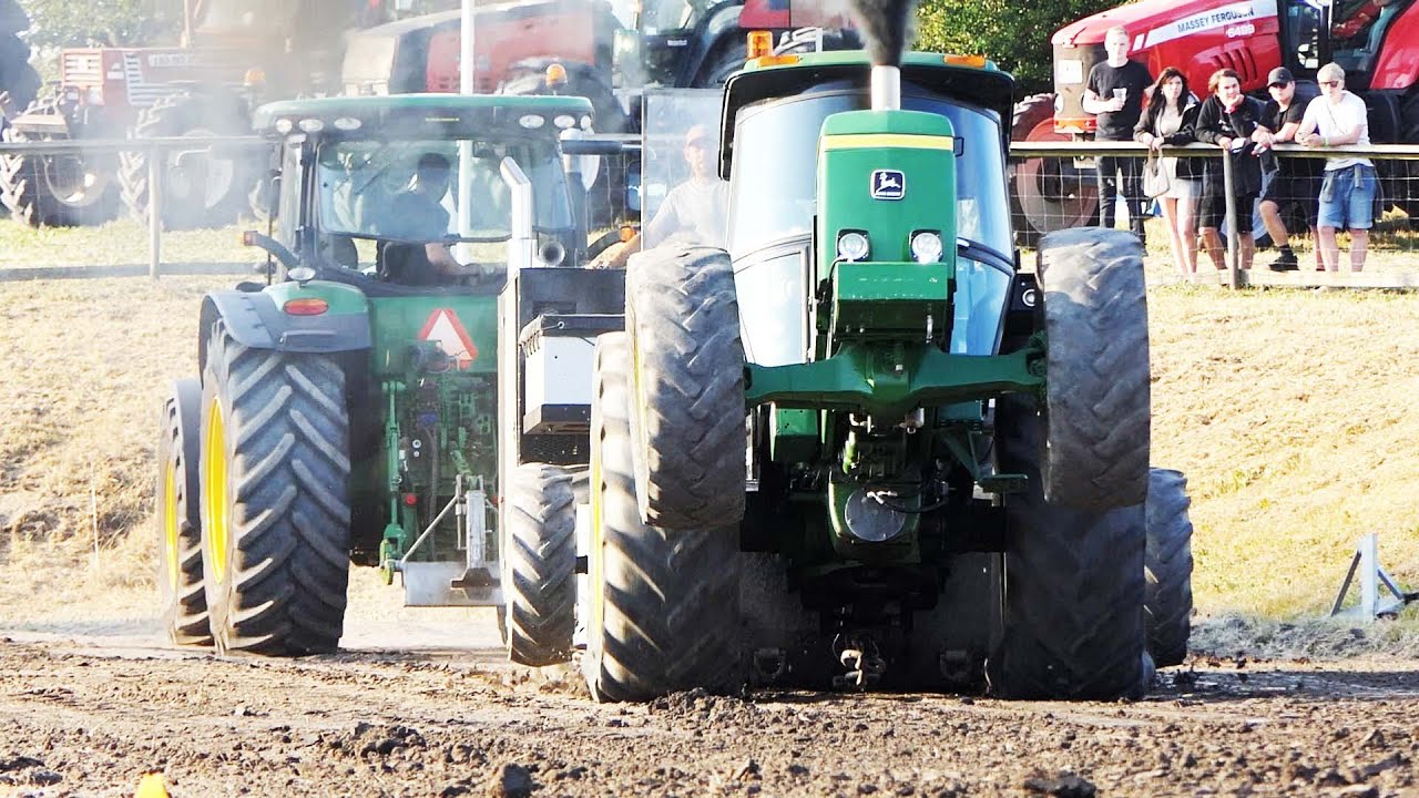 John Deere 3040, 4350, 4440, 6920, 7810, 7920, 8345R, 8400R & 8530 - Doing Some Tractor Pulling