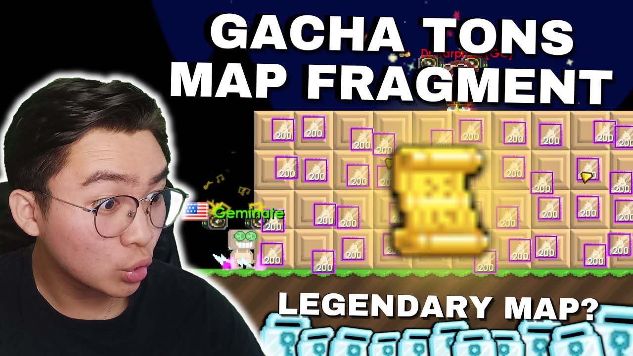 GACHA TONS MAP FRAGMENT!! LEGENDARY MAP KAH?! | Growtopia Gacha Profit 2024