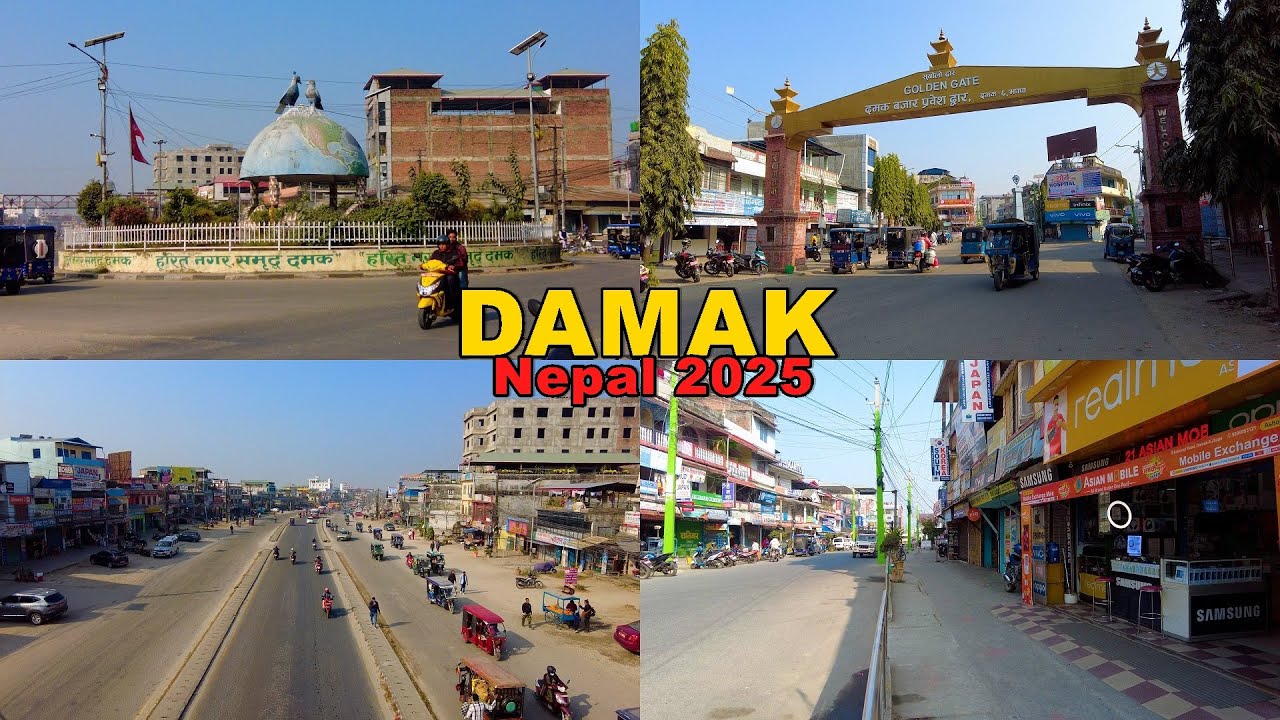 [4K🇳🇵] DAMAK CHOWK - Eastern Nepal - Virtual Walking Tour 2025 - Jhapa NEPAL
