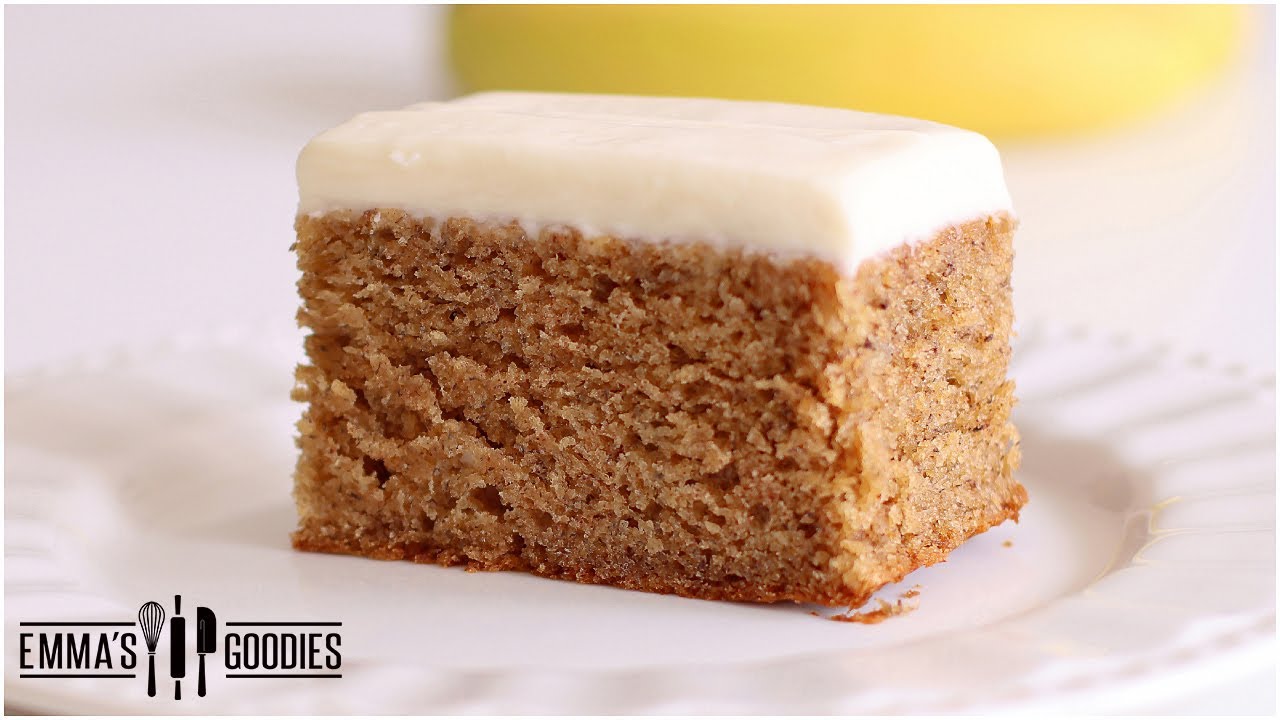 The Easiest BANANA CAKE RECIPE with 2-Ingredient Cream Cheese Frosting