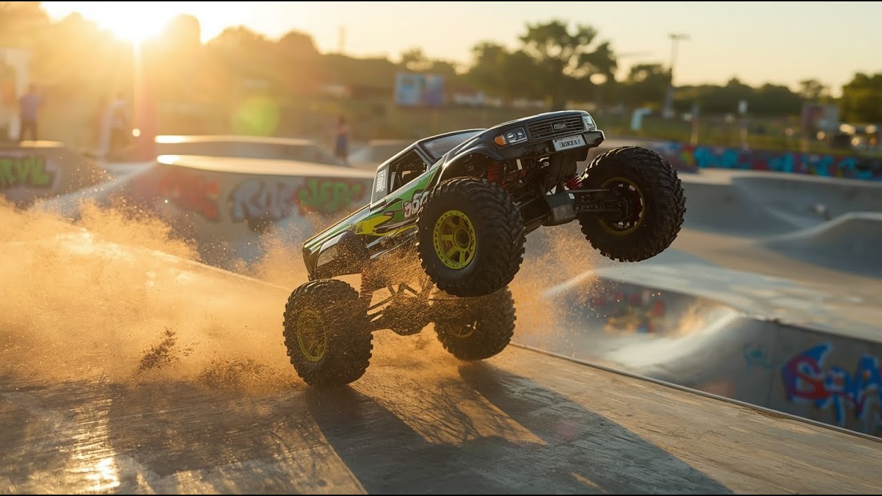 DEERC 9309E Gone Wild — Epic Skate Park Jumps, 360 Spins and Gravel Flying Everywhere!