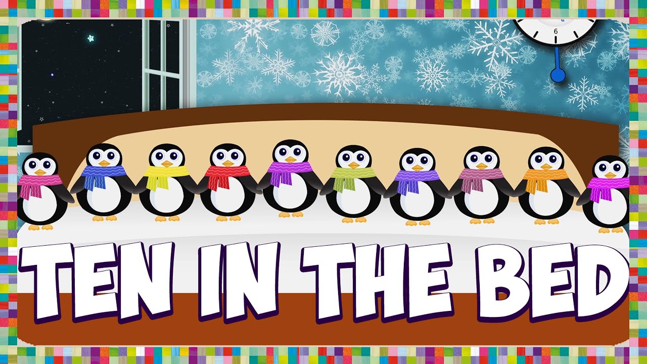 Ten In The Bed | Penguins Numbers Song | Kids Nursery Rhymes and Songs Collection
